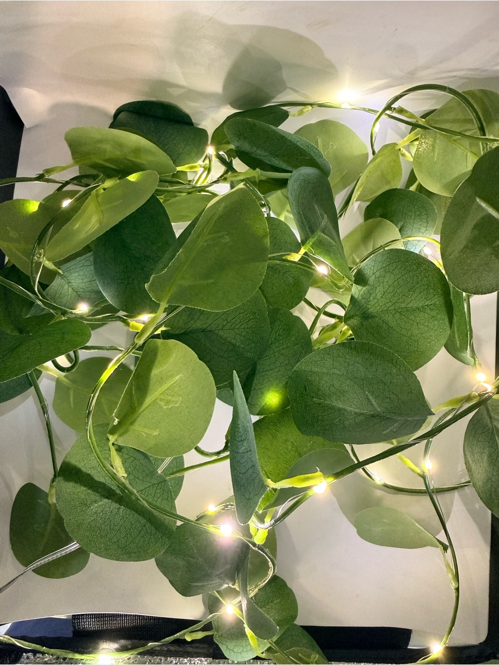 12FT LED Eucalyptus Garland Fairy Lights Flashing Modes Battery Operated Decor